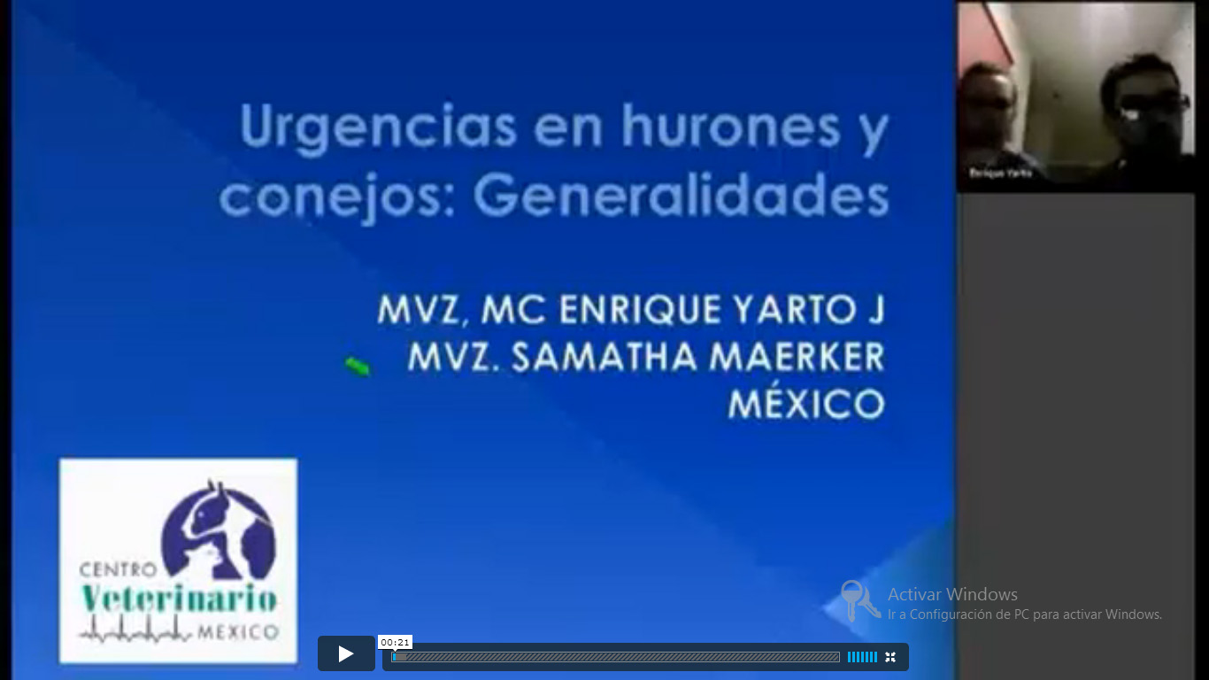 Video: "Manejo de Urgencias en Mamíferos Exóticos: Hurones y Conejos"